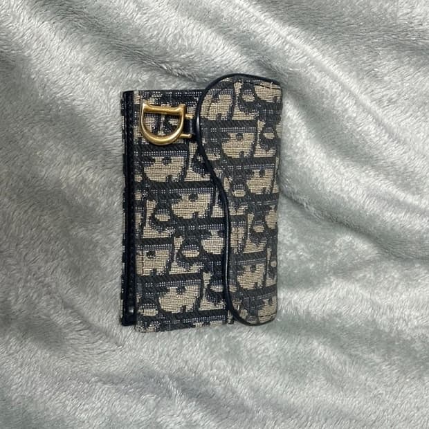 디올 오블리크 새들 카드지갑