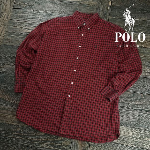 [폴로 랄프로렌] 포니 로고 자수 블레이크 체크 셔츠 M19374