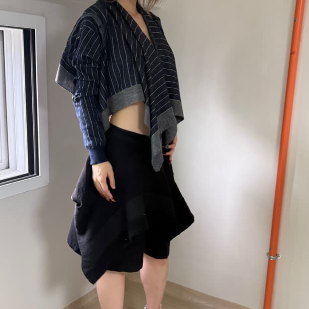 꼼데가르송 꼼데 디컨스트럭티드 스트라이프 가디건 자켓 비비안웨스트우드ㅐㅐ