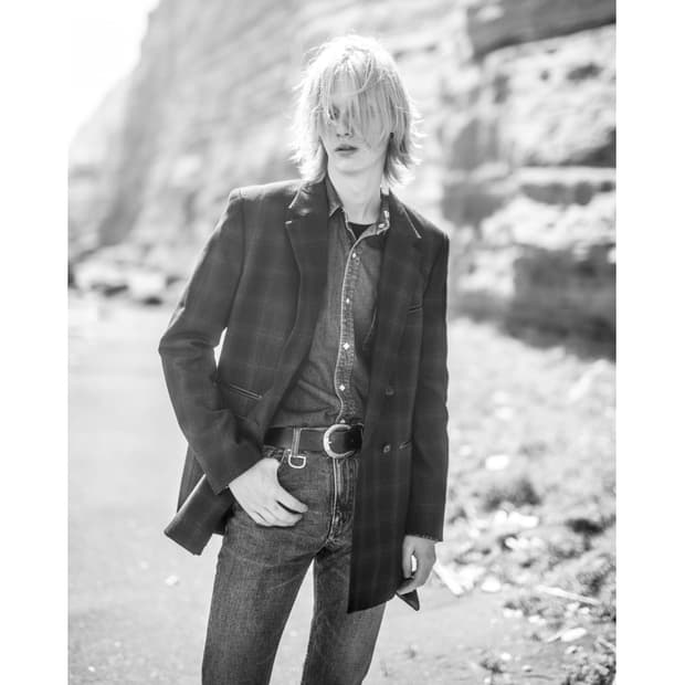 THE LETTERS DOUBLE BREASTED JACKET OMBRE