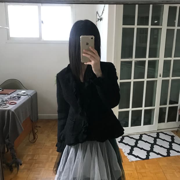 vintage wool frill jacket