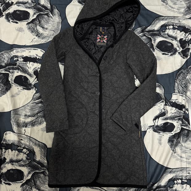 라벤햄 울 퀄팅 롱 자켓 6사이즈 xs