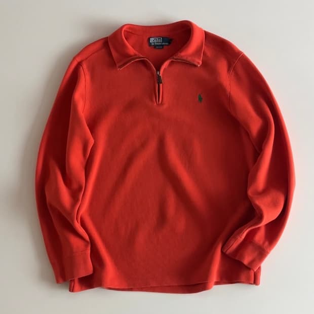 폴로 랄프로렌 오렌지 쿼터집업 L