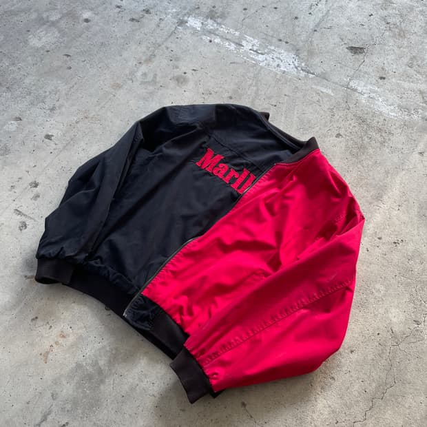 🔌 90s Marlboro Reversible Bomber Jacket