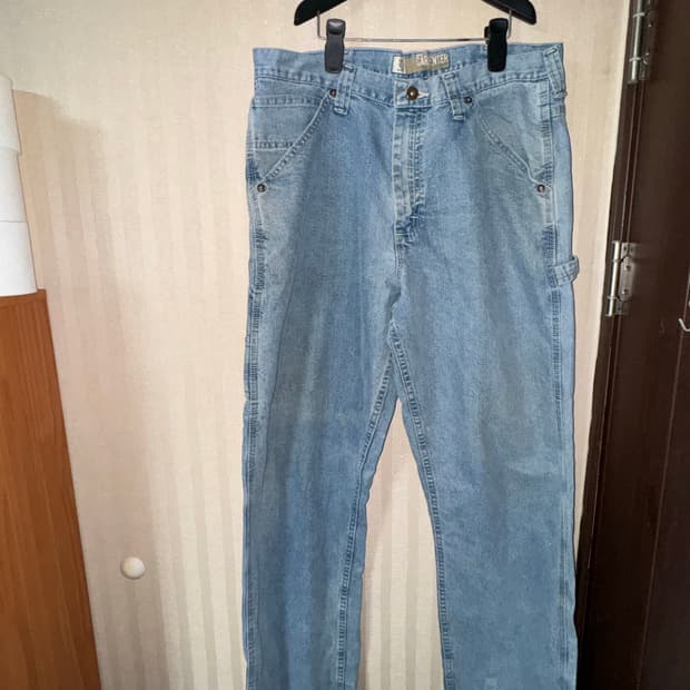 리 연청 일자 데님팬츠