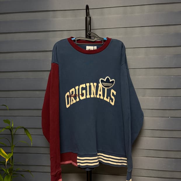 아디다스 오리지널 컬러블록 맨투맨 L