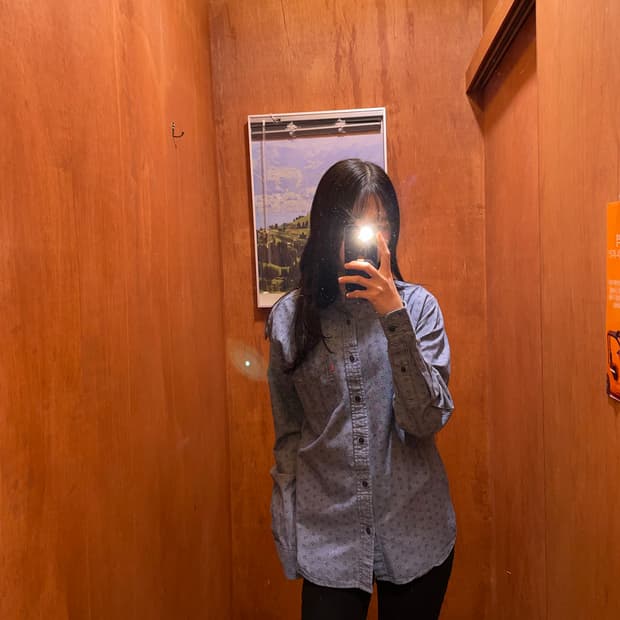 (S) Levi's 리바이스 코튼 데님 셔츠