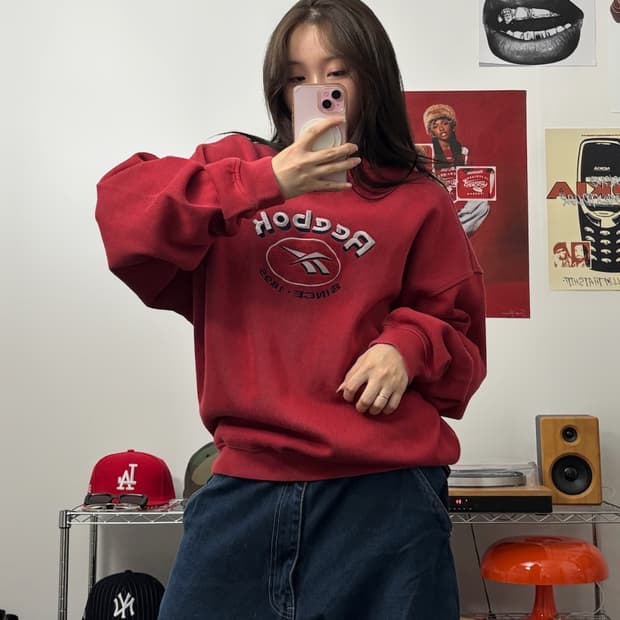 리복 90s 빅로고 헤비 맨투맨