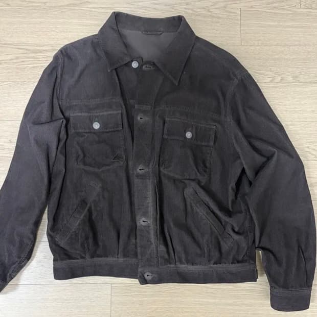 2) 24fw 초판 폴리테루 유즈드 트러커 코듀로이 카모 브라운