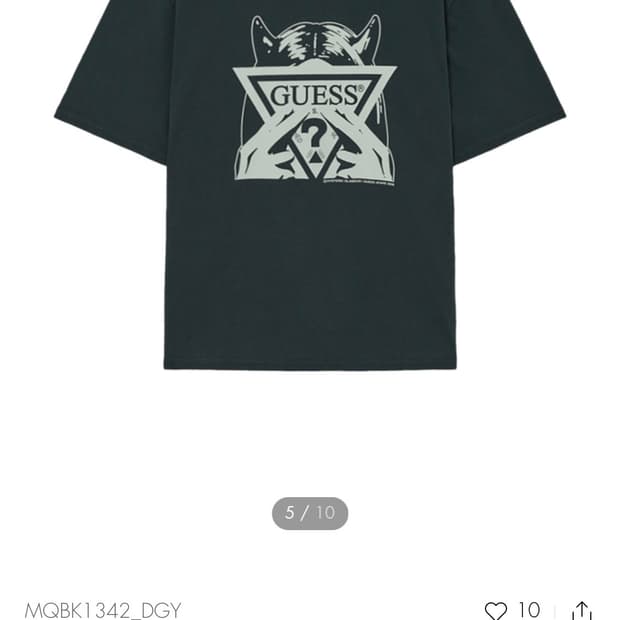 [XL] 히스테릭글래머 x 게스 아이코닉 반팔