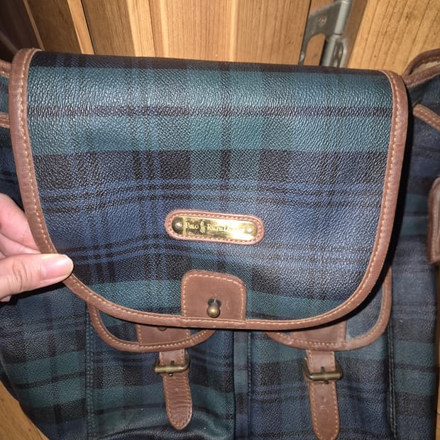 폴로 랄프로렌 블랙와치 패턴 백팩