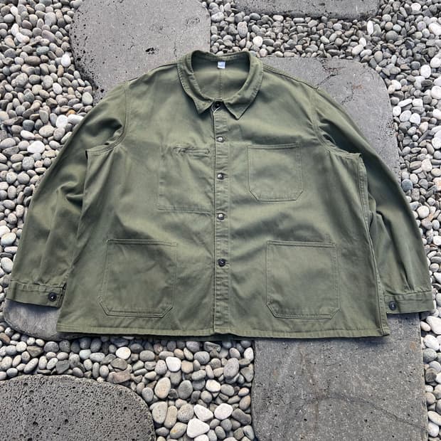 (BIGSIZE)(OLIVEGREEN)OLD FRENCH 프렌치워크자켓