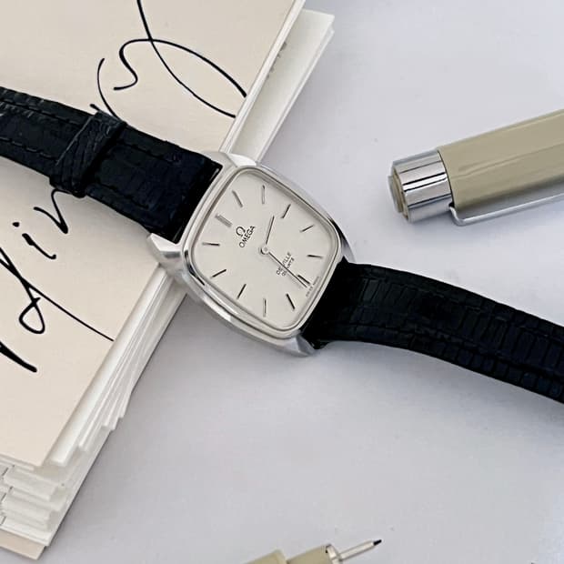 오메가 드빌  스퀘어 여성 시계 / 정품감정 . 오버홀