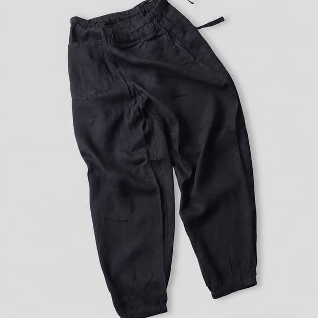 26ss 코모리 린넨 더블클로스 드로우스트링 팬츠