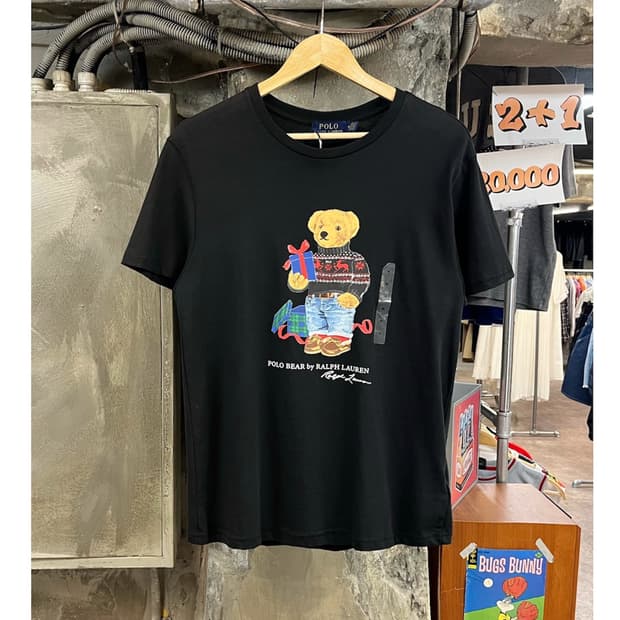 폴로 랄프로렌 베어 반팔티 블랙 M #csz4112