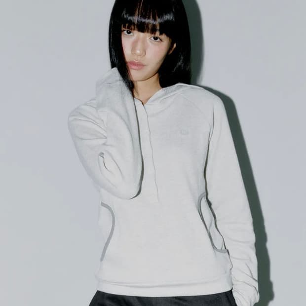 WAFFLE HENLEY HOODIE, OATMEAL