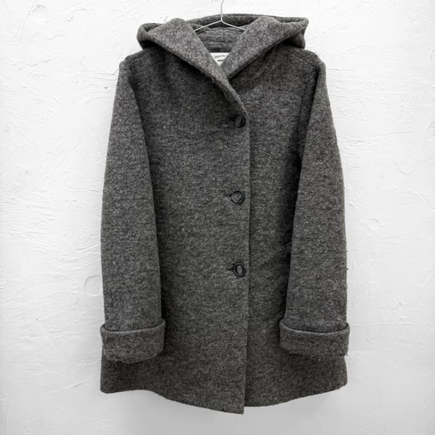 JPN 울 후드 코트