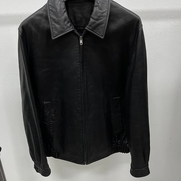 105) 브룩스브라더스 가죽 블루종 