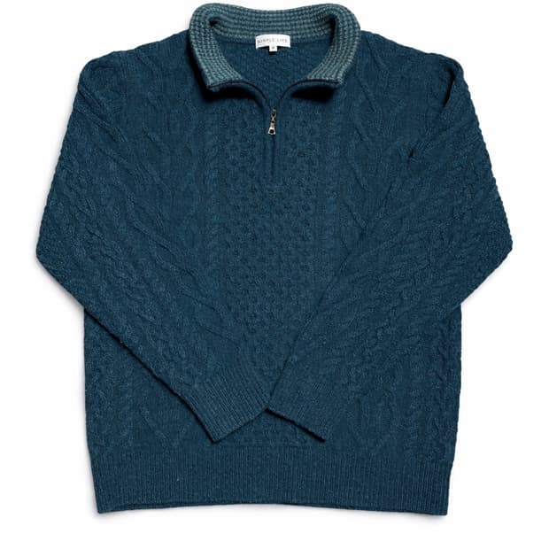 JPN 90s 일본빈티지 Y2K 모리걸 케이블 니트 하프집업 니트 스웨터