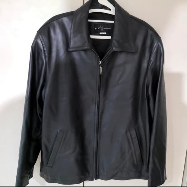 빈티지 양가죽100% 램스킨 싱글 레더 자켓