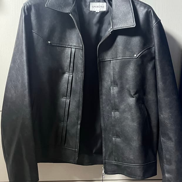 스페로네 블랙 레더 자켓 M