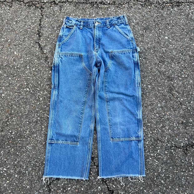 00s 빈티지 칼하트 더블니 워크웨어 데님 32x32