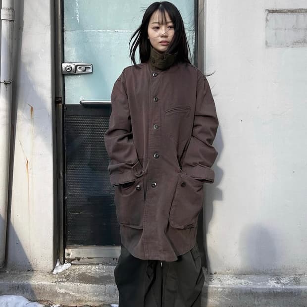 해칭룸 mil coat 블랙