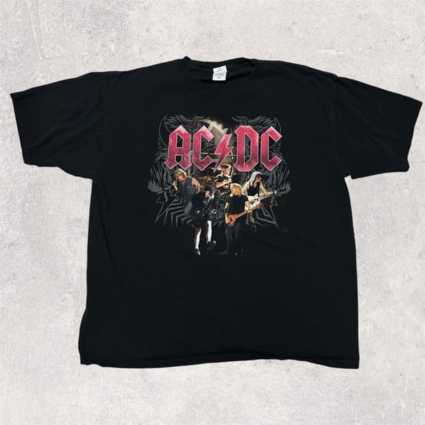 AC/DC 2010 블랙 아이스 월드 투어 반팔티 2XL