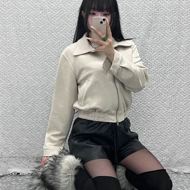 빈티지 모던시크 핀터걸 스프링 스웨이드 자켓 C10032