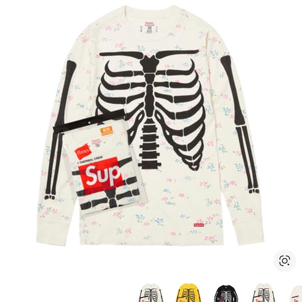 구해요) 슈프림 헤인즈 본즈 써멀 크루 프로럴 M