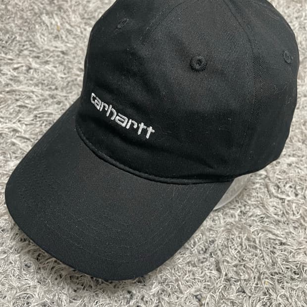 칼하트Carhartt 글씨로고 블랙 코튼 캡 Free