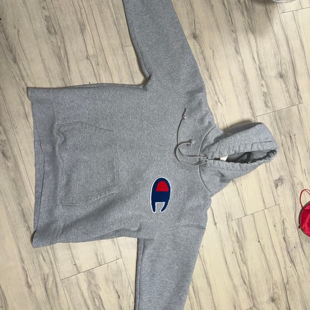 챔피온 리버스 위브 후드티 그레이 L