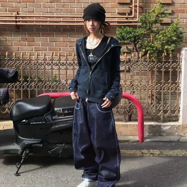 빈티지 조니 블레이즈 힙합 팬츠 펑크 스트릿 코디 세트