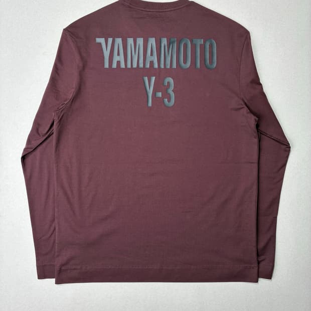 Y-3 와이쓰리 CH2 GFX 롱 슬리브 티셔츠 버건디 M사이즈