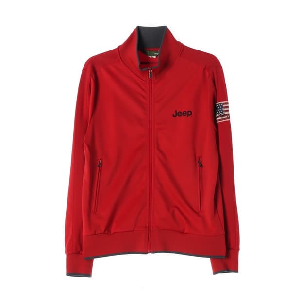 Jeep 성조기 패치 레드 스탠드넥 트랙탑 L