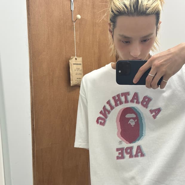 A BATHING APE Anaglyph College Logo Tee