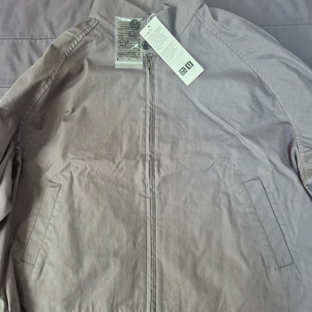 유니클로U 코튼블렌드쇼트블루종  퍼플 XXL