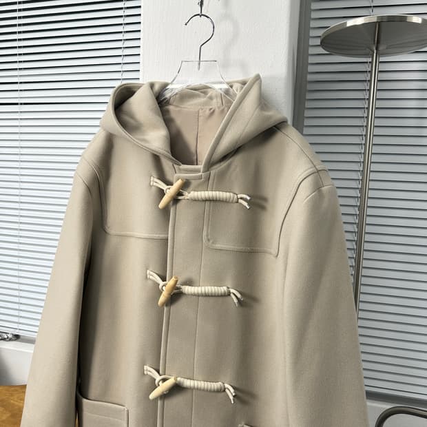 Coor 더플 오버핏 코트 (크림)L