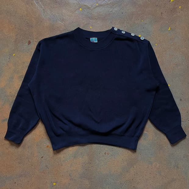 83AW CP컴퍼니 아카이브 숄더 비대칭 버튼업 니트