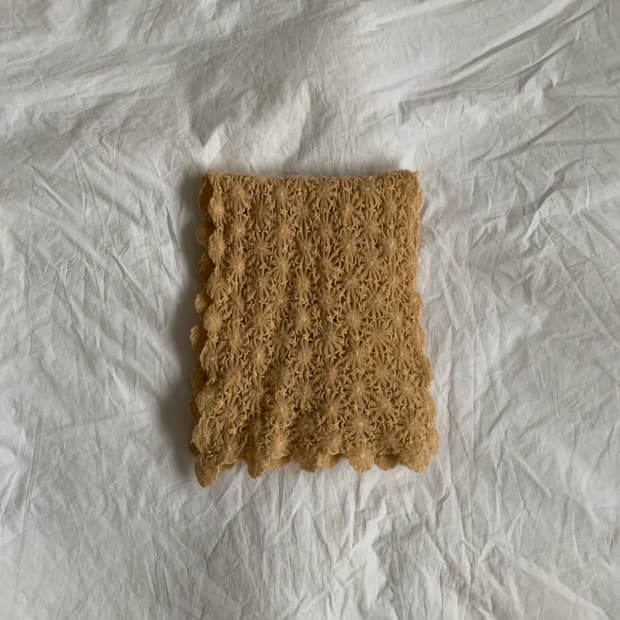 옐로우 플라워 스카프