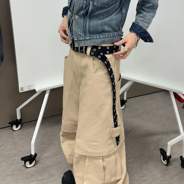 카미엔 x MJD 더블 홀 벨트 블랙