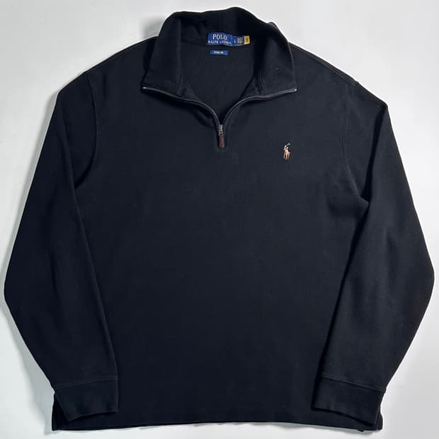 폴로 랄프로렌 블랙 반집업