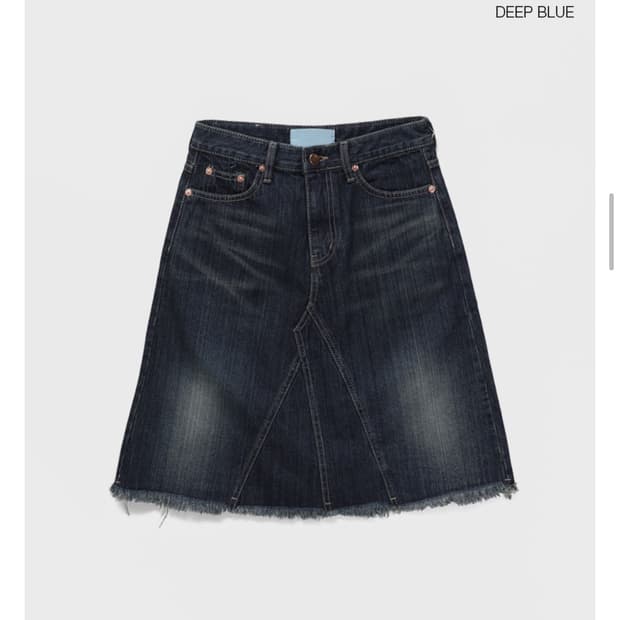 OOTJ 빈티지 미디 데님스커트 블루 S