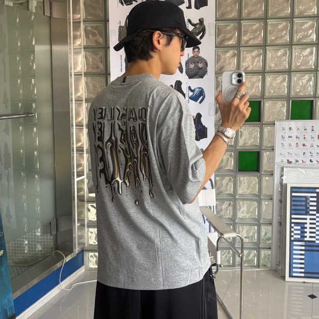 foa407448 stacked metal tee 메탈 티셔츠