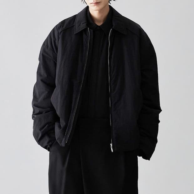 [48]  juun.j 준지 24fw 패디드 셔츠 점퍼 블랙