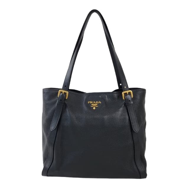 정품 프라다 비텔로 다이노 가죽 블랙 숄더백