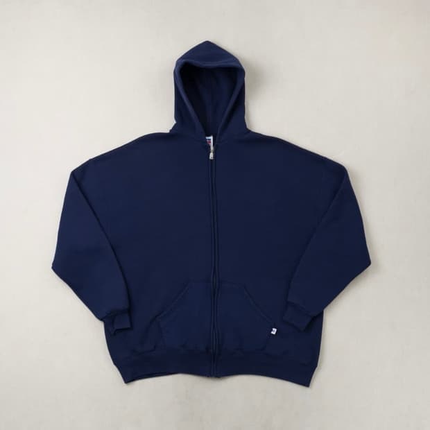 (XXL) 러셀 애슬레틱 플레인 후드 집업