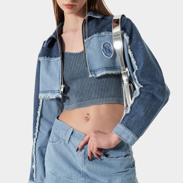 키시닝 KISY Logo Cropped Denim Jacket 