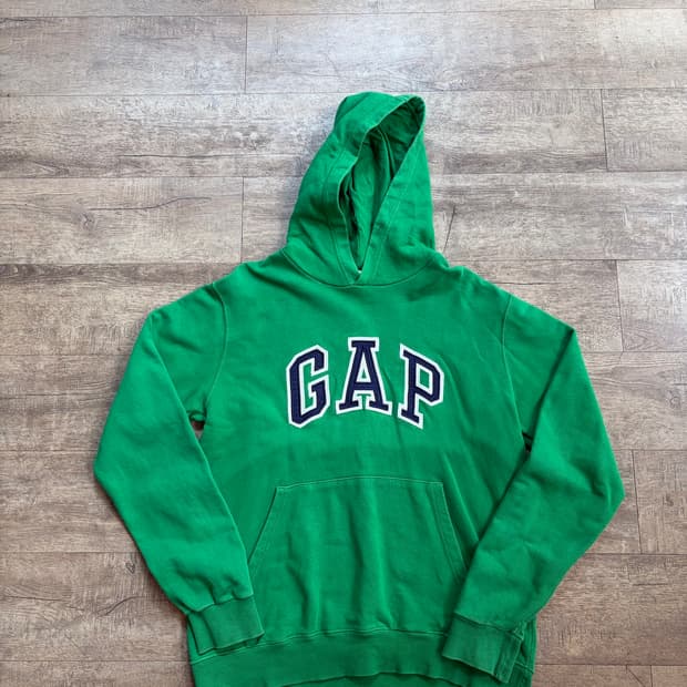 GAP 그린 로고 후드티 L