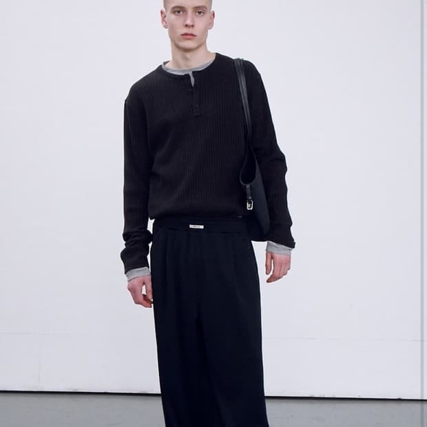 렉토 자카드 패치 헨리넥